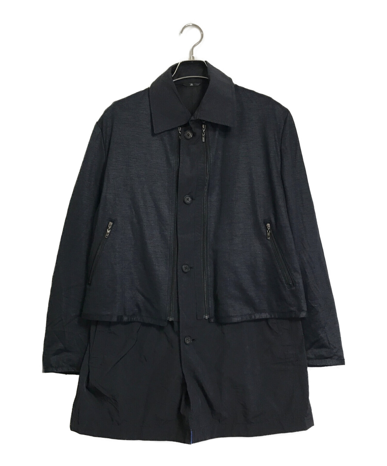 LANVIN COLLECTION (ランバンコレクション) レイヤードコート ネイビー サイズ:48