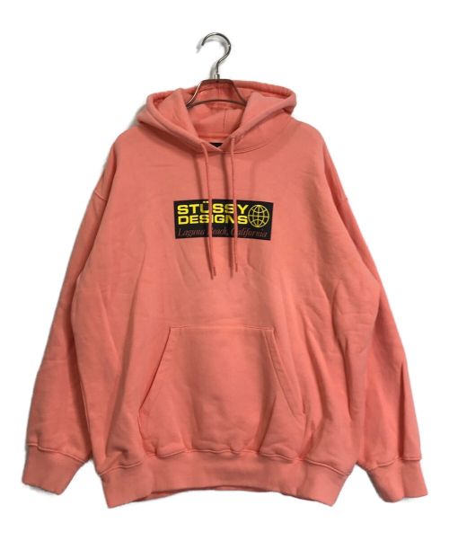 中古・古着通販】stussy (ステューシー) プルオーバーパーカー ピンク