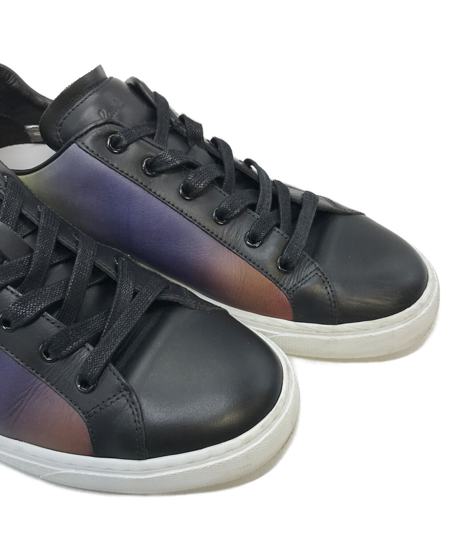 PAUL SMITH (ポールスミス) 'Hansen Mineral Gradient Leather Sneaker ローカットスニーカー  ブラック サイズ:7