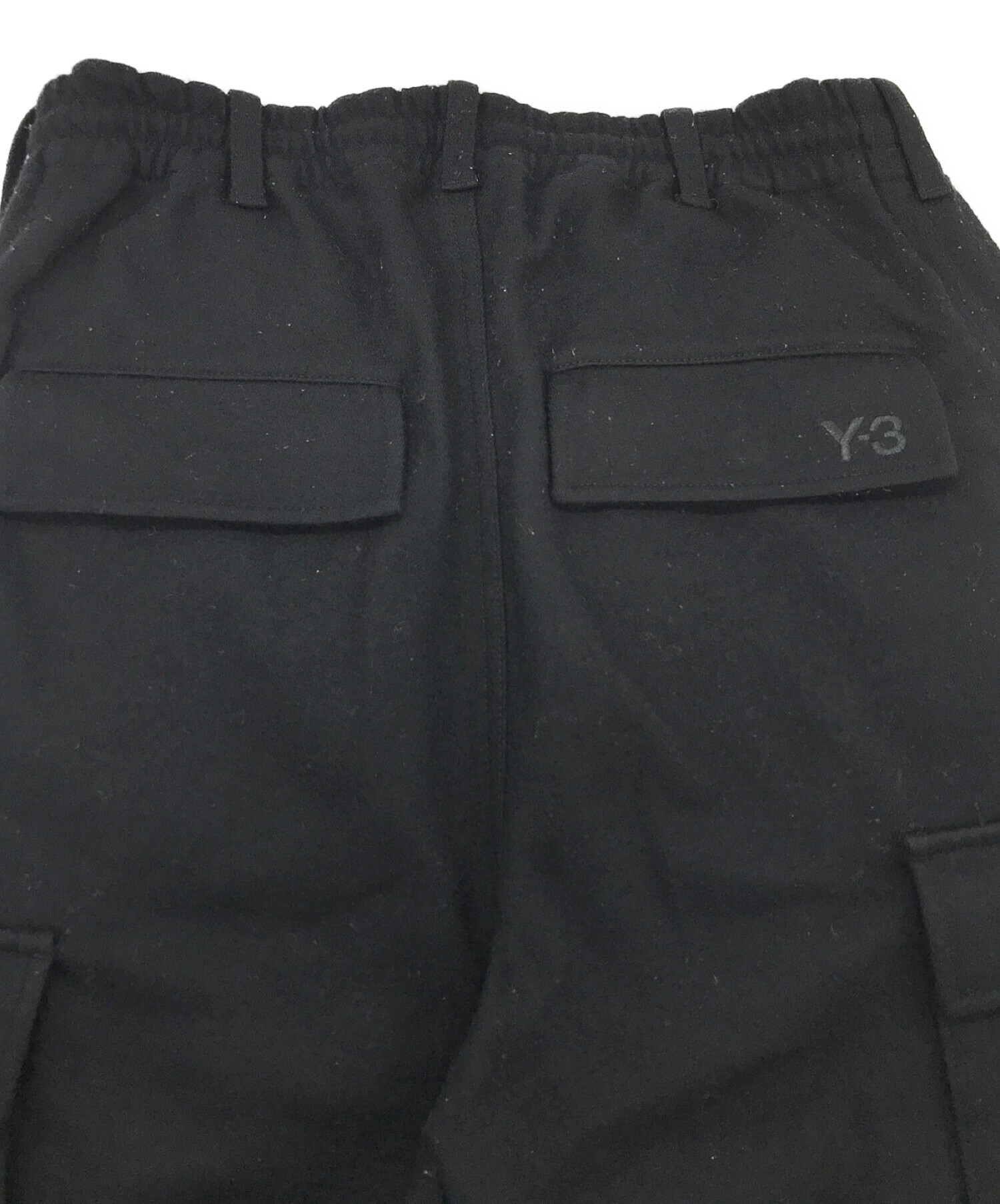 Y-3 (ワイスリー) ウールカーゴパンツ ブラック サイズ:XS