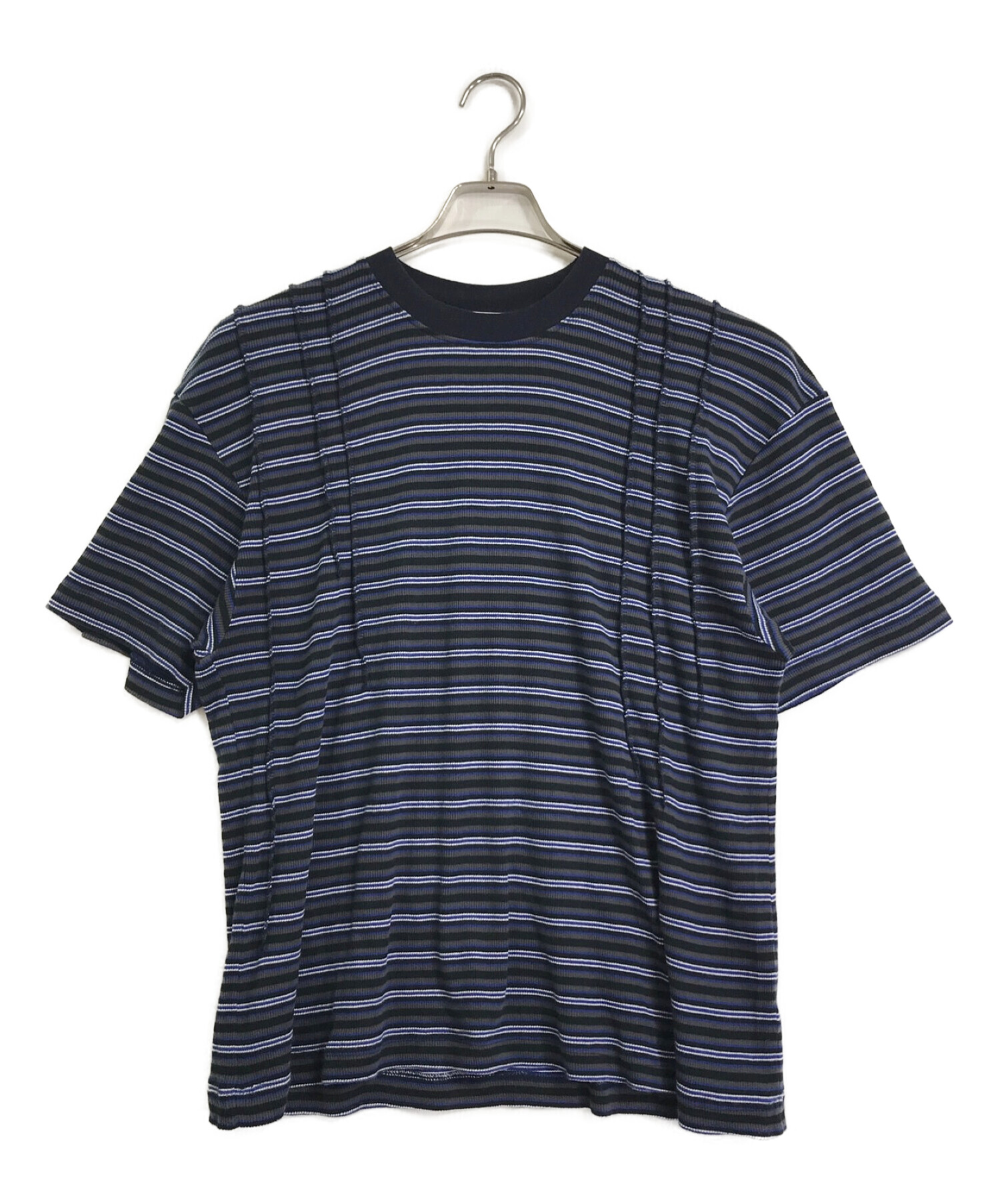 中古・古着通販】jieda (ジエダ) WORK BORDER TEE ブルー×ホワイト