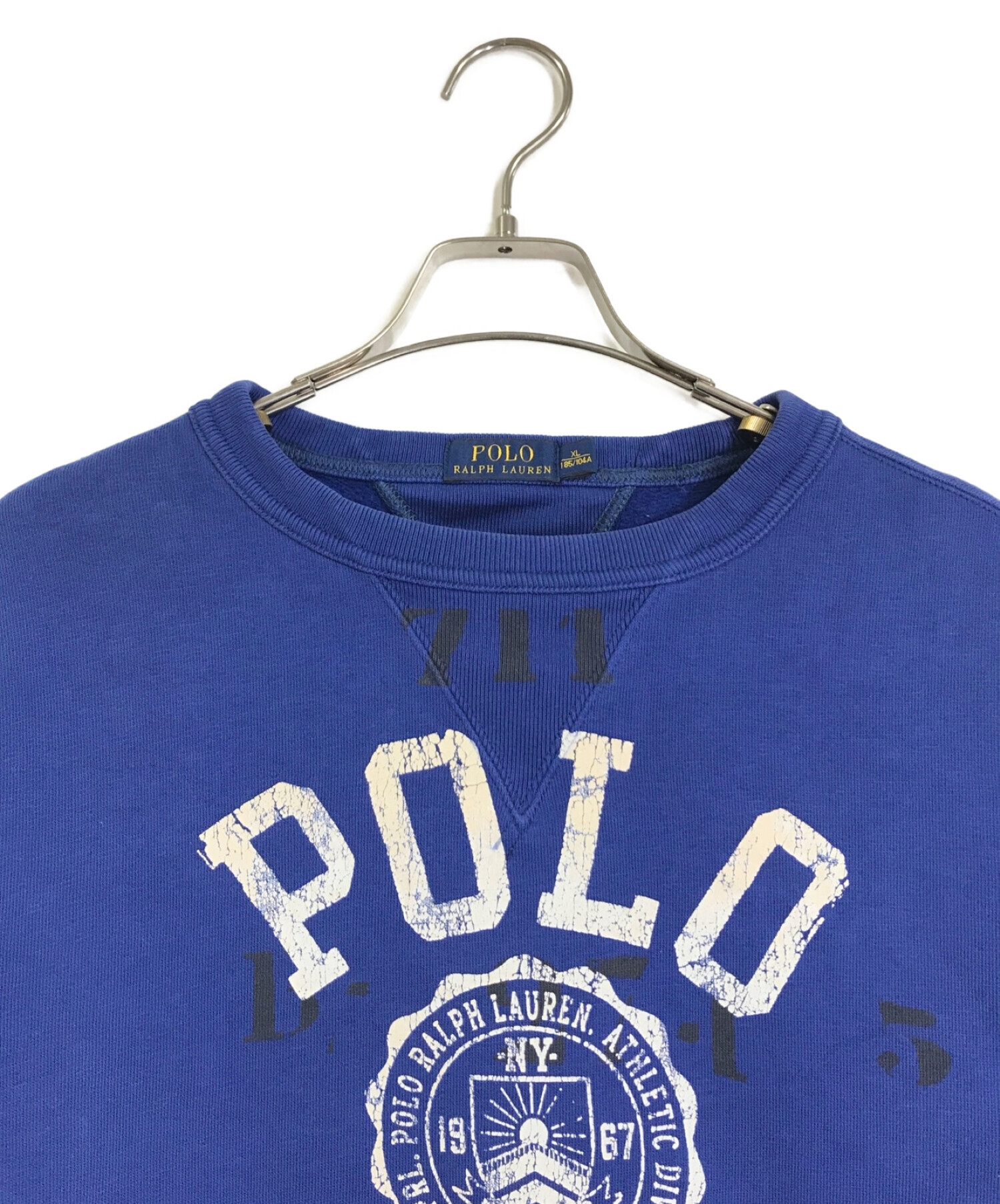 POLO RALPH LAUREN (ポロ・ラルフローレン) プリントスウェット ブルー サイズ:XL