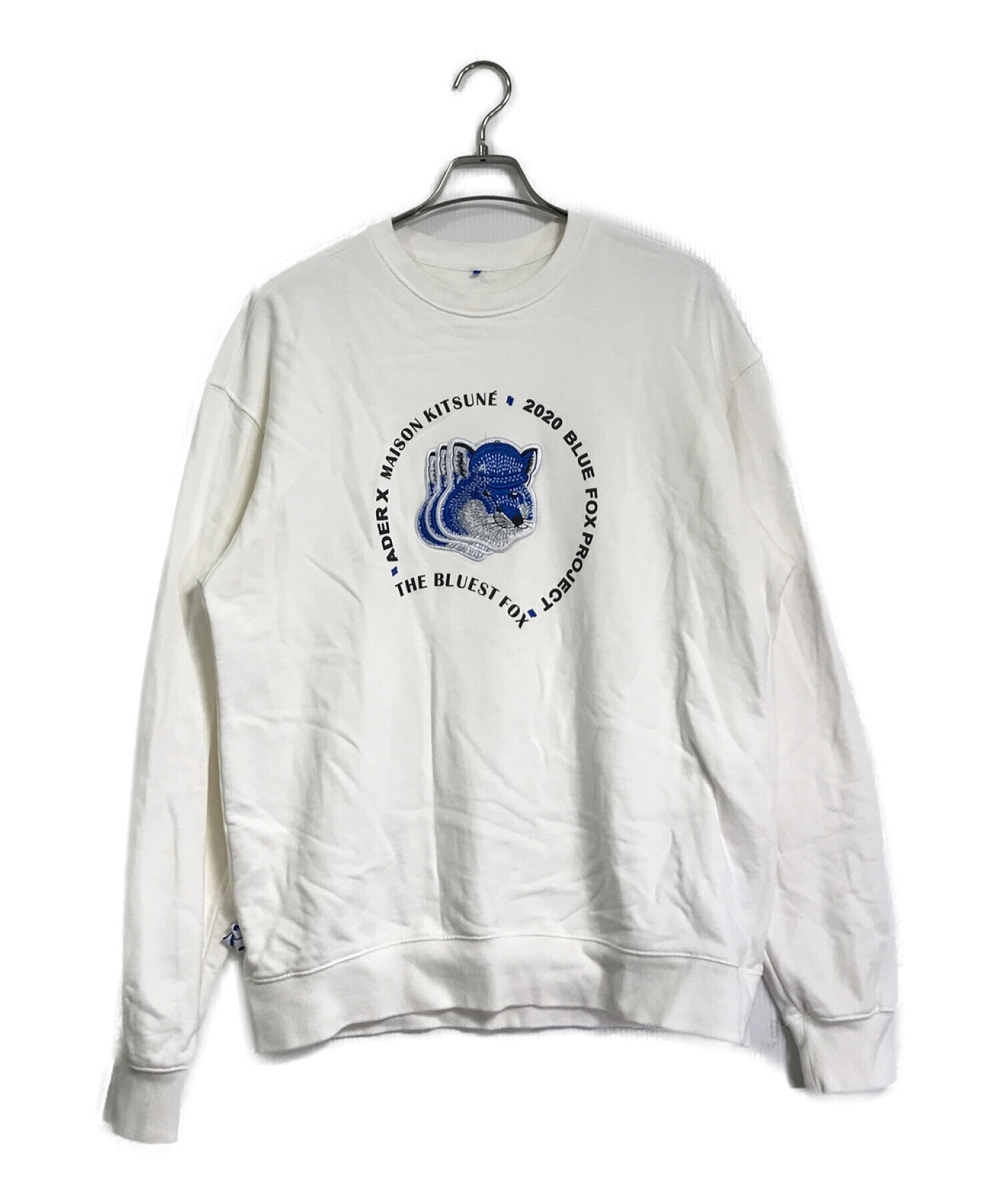 ADERERROR (アーダーエラー) maison kitsune (メゾンキツネ) Triple fox head sweatshirt /  トリプルフォックスヘッドスウェットシャツ ホワイト サイズ:A