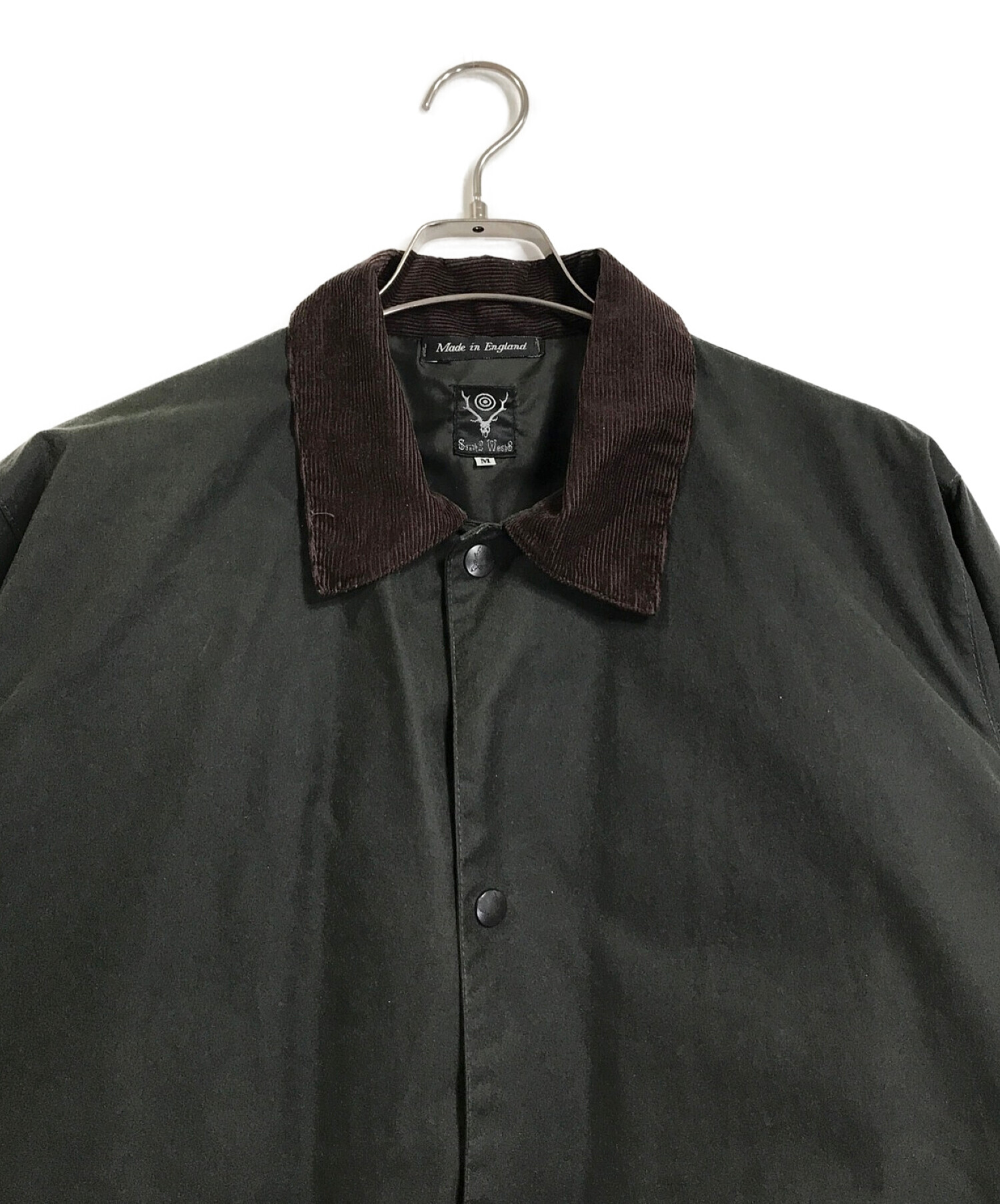 South2 West8 (サウスツー ウエストエイト) Waxed Cotton Coach Jacket カーキ サイズ:M