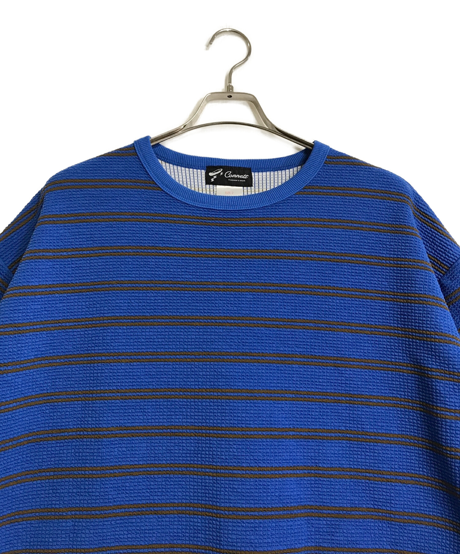 中古・古着通販】connett (コネット) COMFORTABLE BORDER TEE ブルー