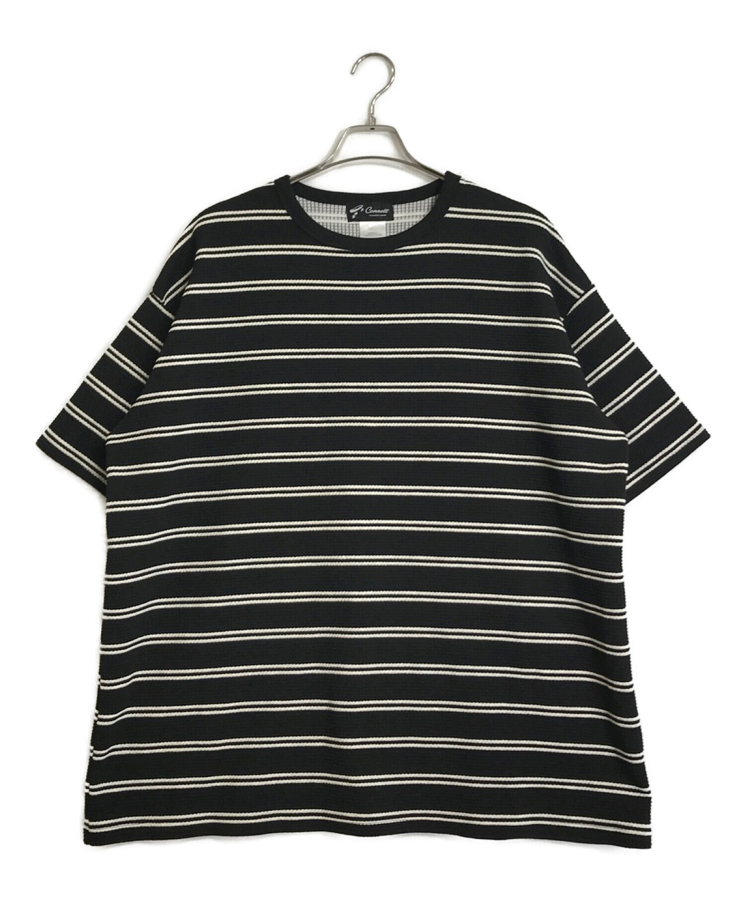 中古・古着通販】connett (コネット) COMFORTABLE BORDER TEE ブラック