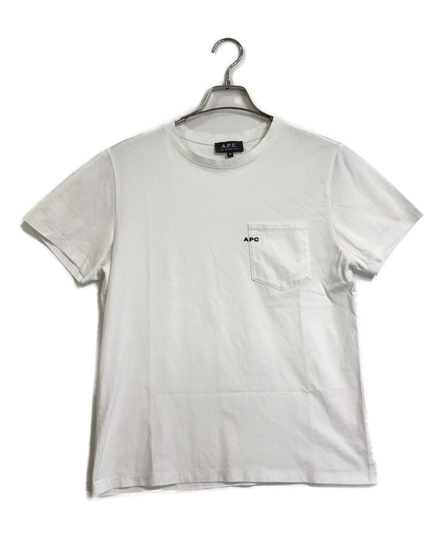 A.P.C. (アー・ペー・セー) 刺繍入りポケットTシャツ ホワイト サイズ:XS