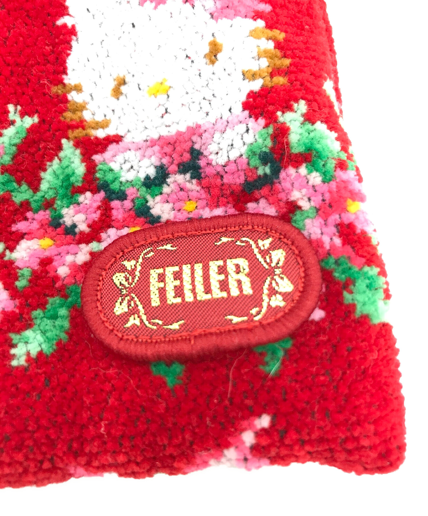 FEILER (フェイラー) HELLO KITTY (ハローキティ) 巾着ポーチ レッド サイズ:実寸参照