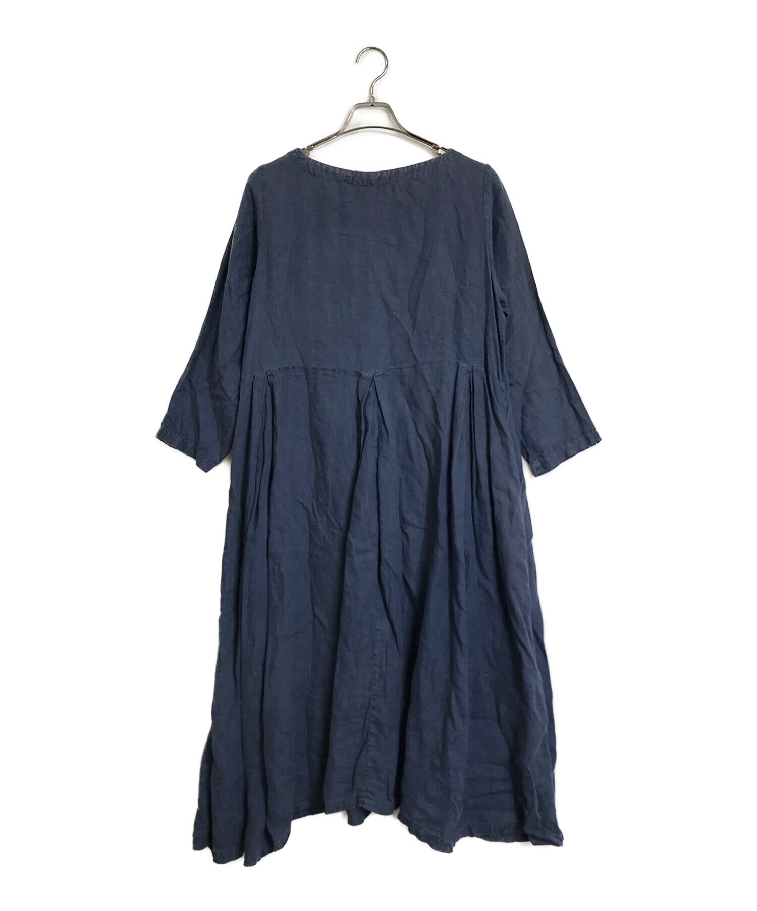 中古・古着通販】nest Robe (ネストローブ) リネンワンピース ネイビー