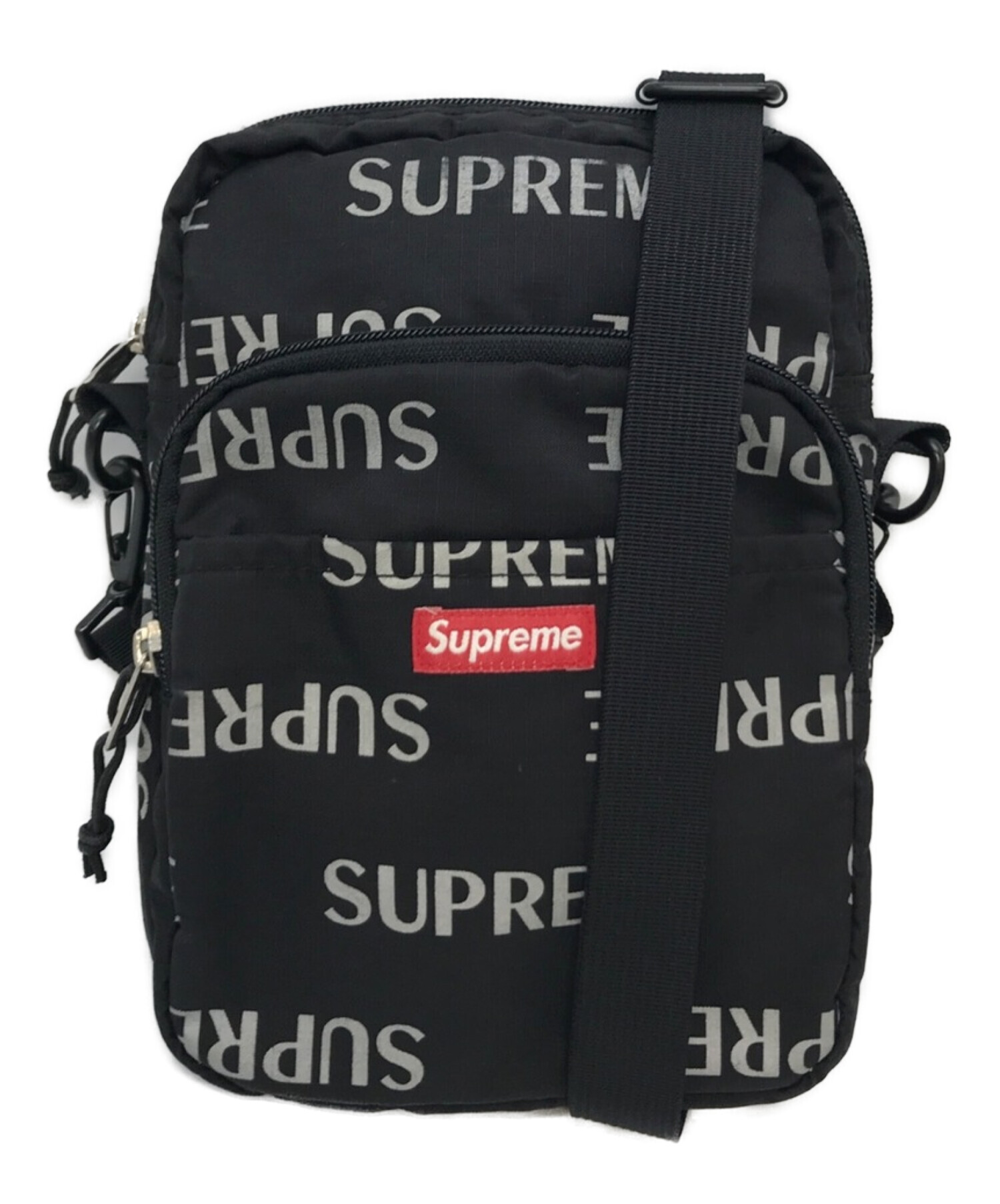 SUPREME (シュプリーム) 16AW 3M Reflective Repeat Shoulder Bag ブラック
