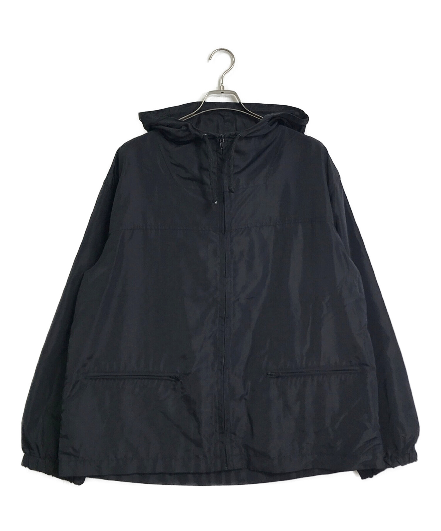 HUGO BOSS (ヒューゴ ボス) バックロゴナイロンパッカブルフーデッドジャケット ブラック サイズ:S