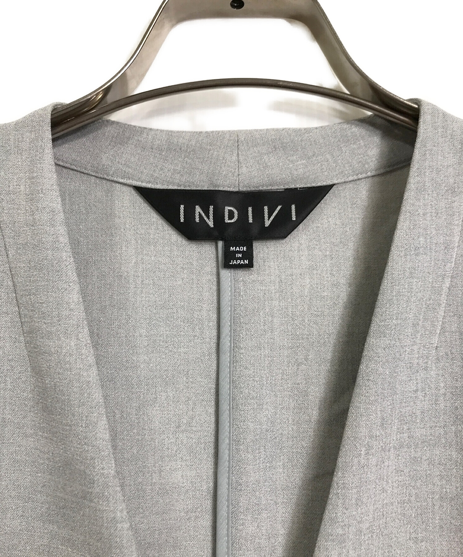 INDIVI (インディヴィ) 【洗える】トリアセテート混セットアップ グレー サイズ:38