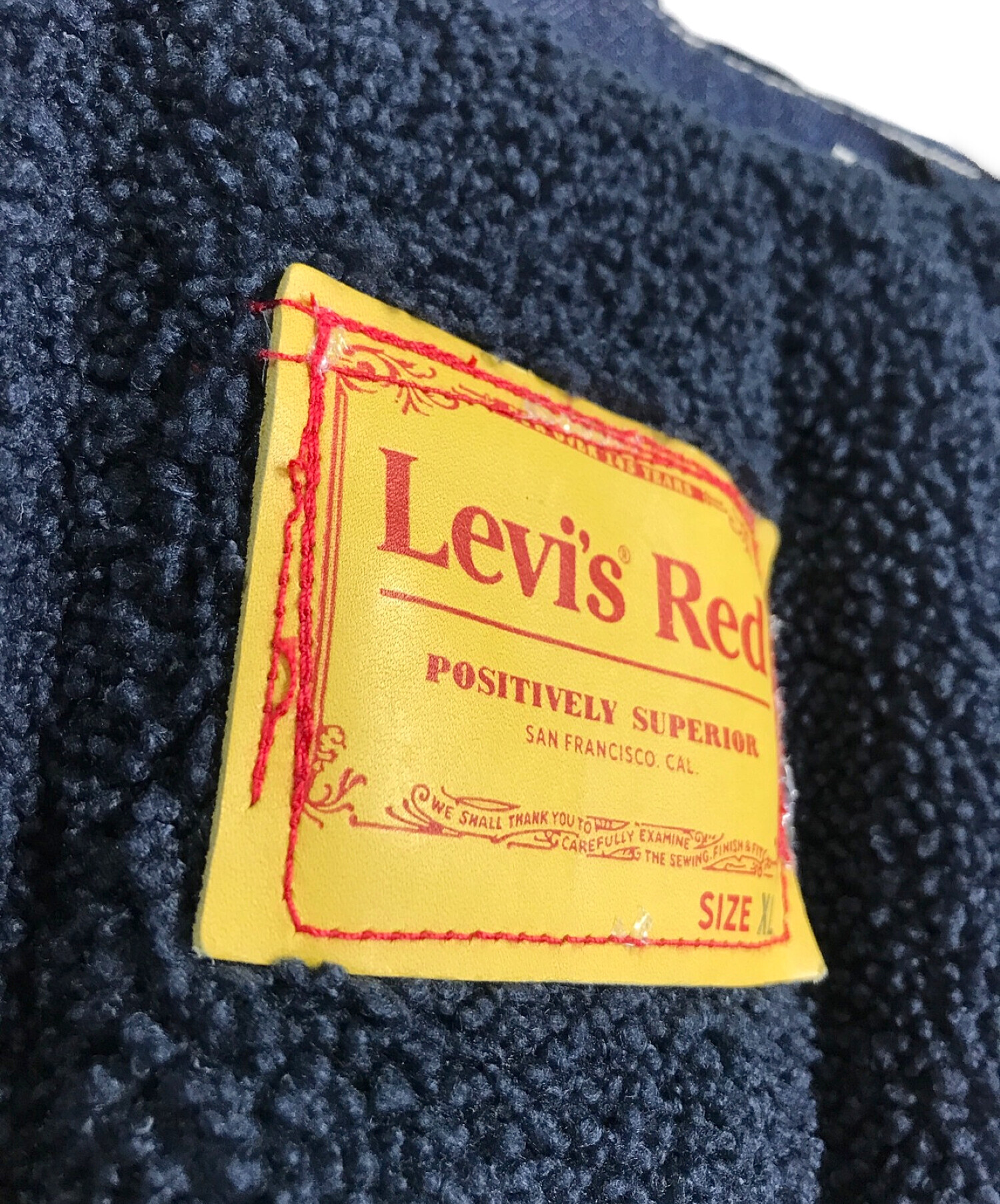 LEVI'S RED (リーバイス レッド) デニム地ボアコート インディゴ サイズ:XL