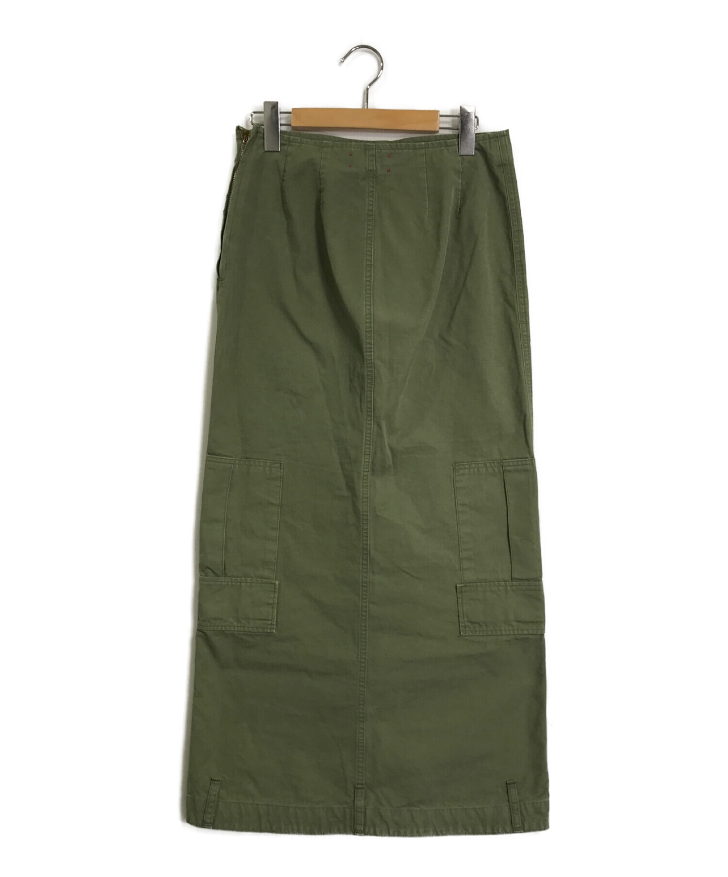 MEYAME (メヤメ) ARMY UPSIDE-DOWN SKIRT グリーン サイズ:2