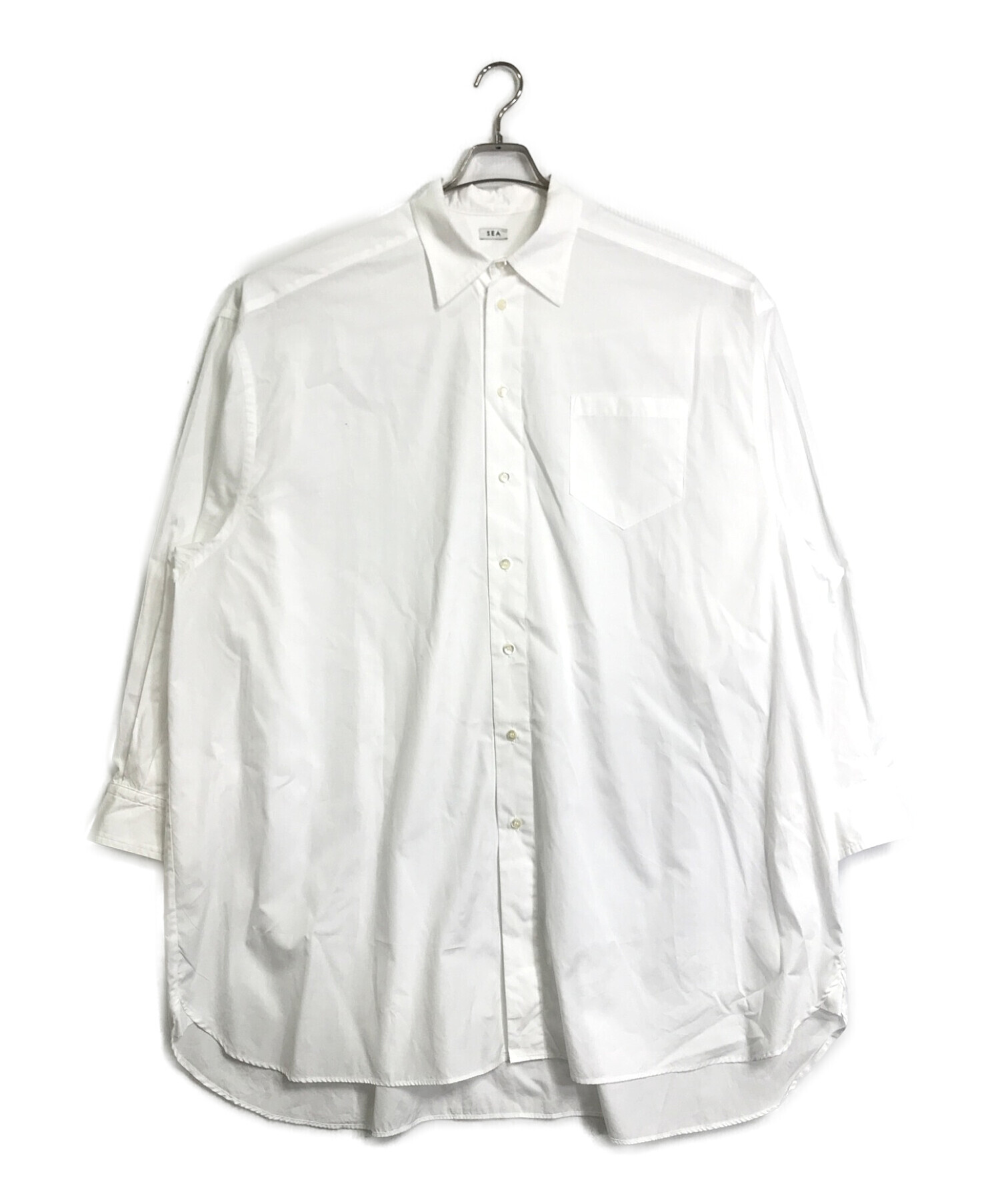 SEA (シー) コットンブロード 4XL マスキュリンシャツ ホワイト サイズ:F