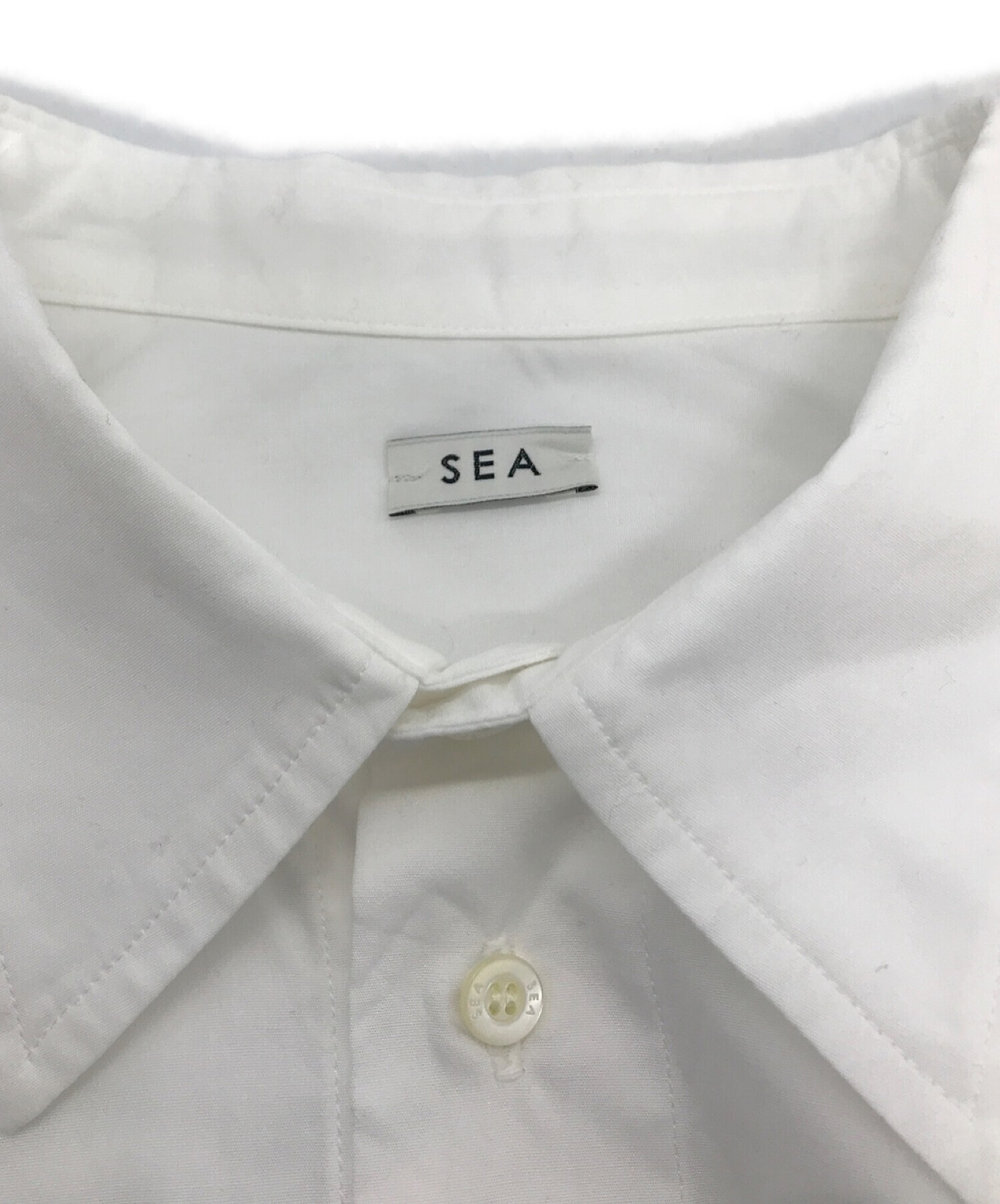 SEA (シー) コットンブロード 4XL マスキュリンシャツ ホワイト サイズ:F
