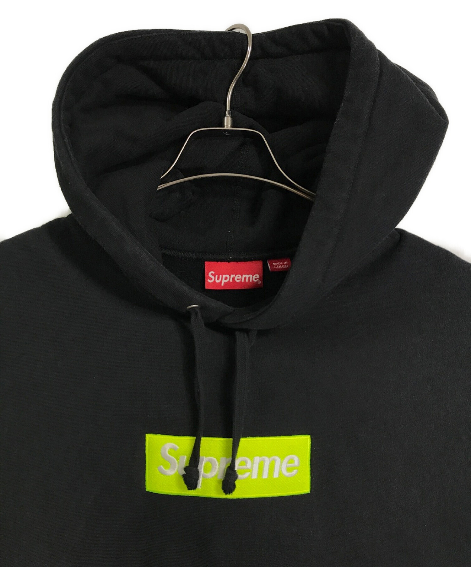 supreme box logo hooded sweatshirt 黒 L