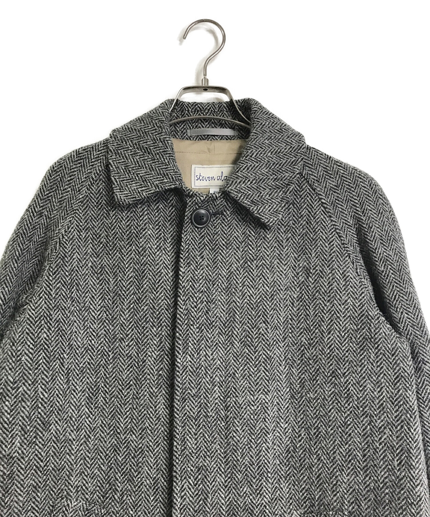 中古・古着通販】STEVEN ALAN (スティーブンアラン) Harris Tweed (ハリスツイード) ツイードコート グレー  サイズ:S｜ブランド・古着通販 トレファク公式【TREFAC FASHION】スマホサイト