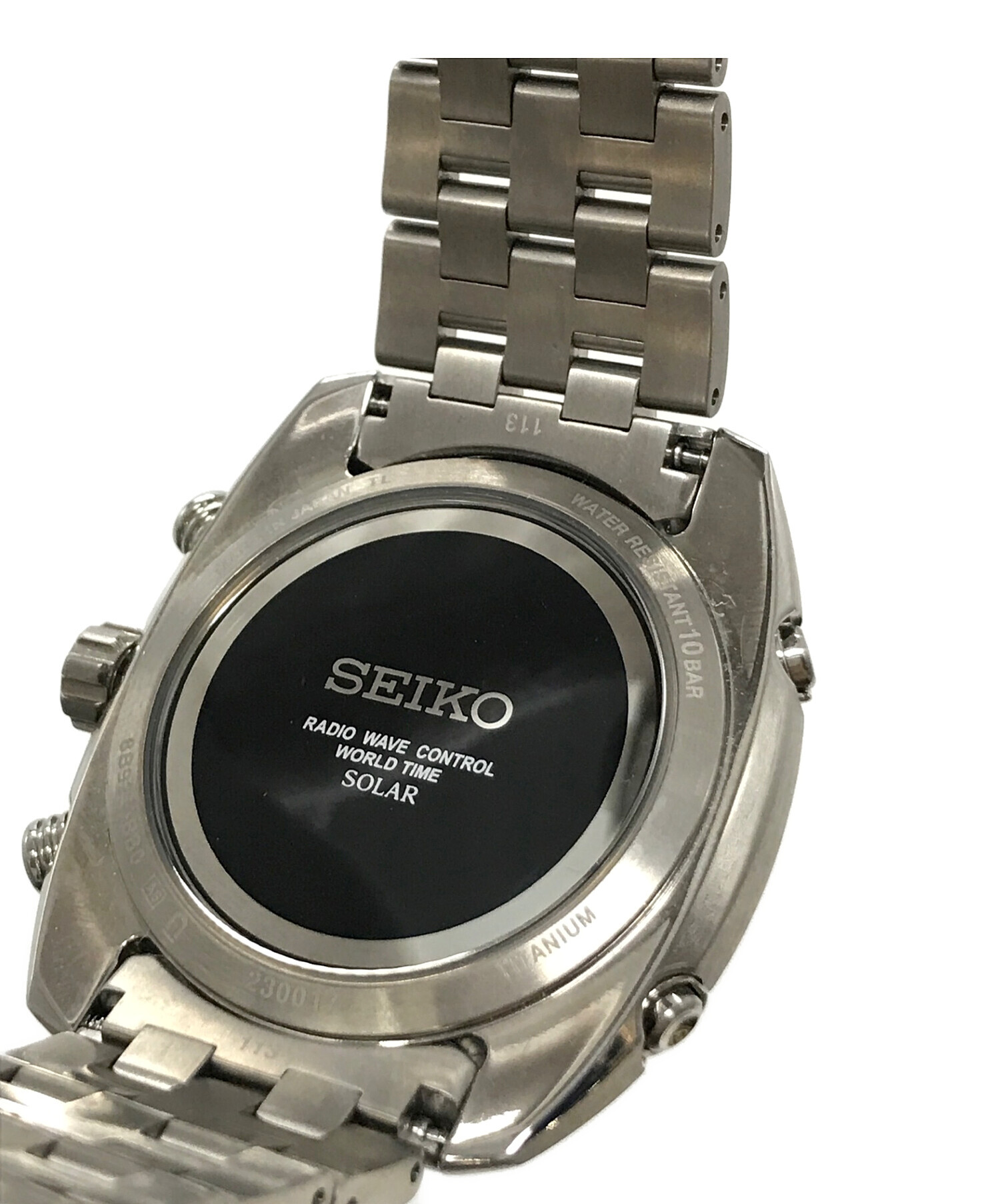 中古・古着通販】SEIKO (セイコー) クロノグラフ ブラック サイズ:実寸 