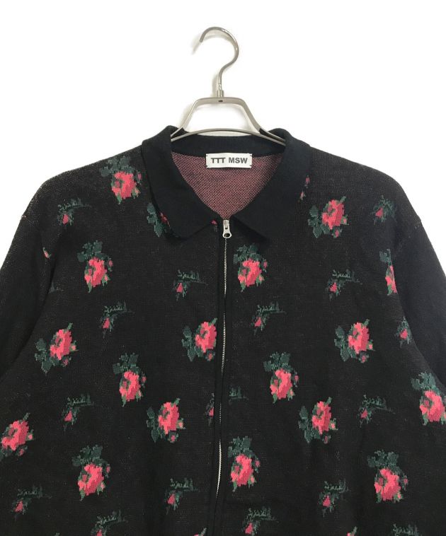 中古・古着通販】TTT MSW (ティー) flower knit polo ブラック サイズ:Free｜ブランド・古着通販  トレファク公式【TREFAC FASHION】スマホサイト