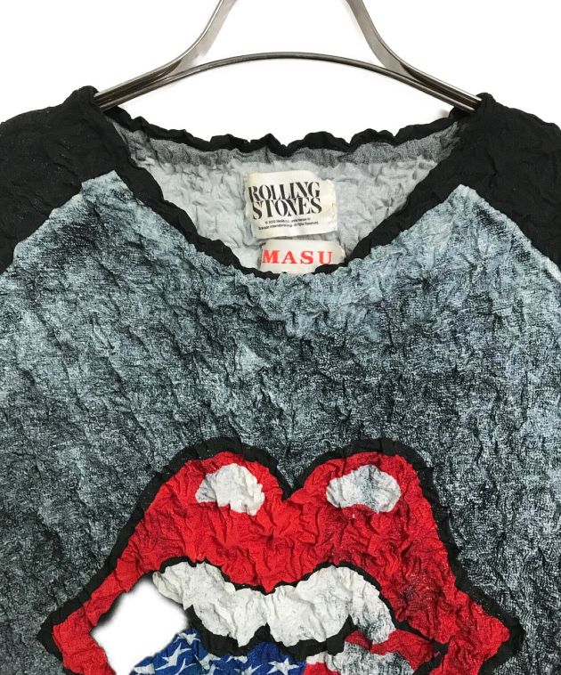 中古・古着通販】masu (エムエーエスユー) ROLLING STONES (ローリングストーンズ) TONGUE AND LIPS  POPCORNRAGLAN L/S T-SHIRT ブラック×グレー サイズ:48｜ブランド・古着通販 トレファク公式【TREFAC  FASHION】スマホサイト