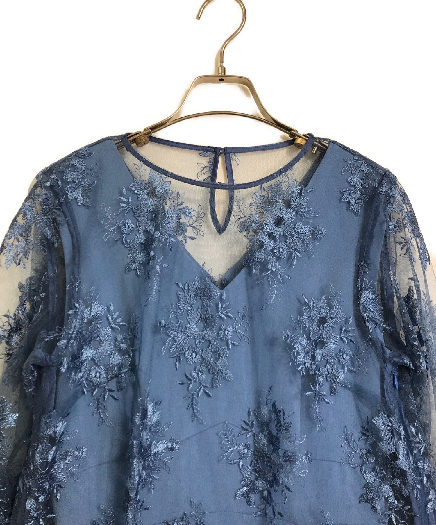 中古・古着通販】Ameri (アメリ) 3WAY LAYERED LACE DRESS ブルー