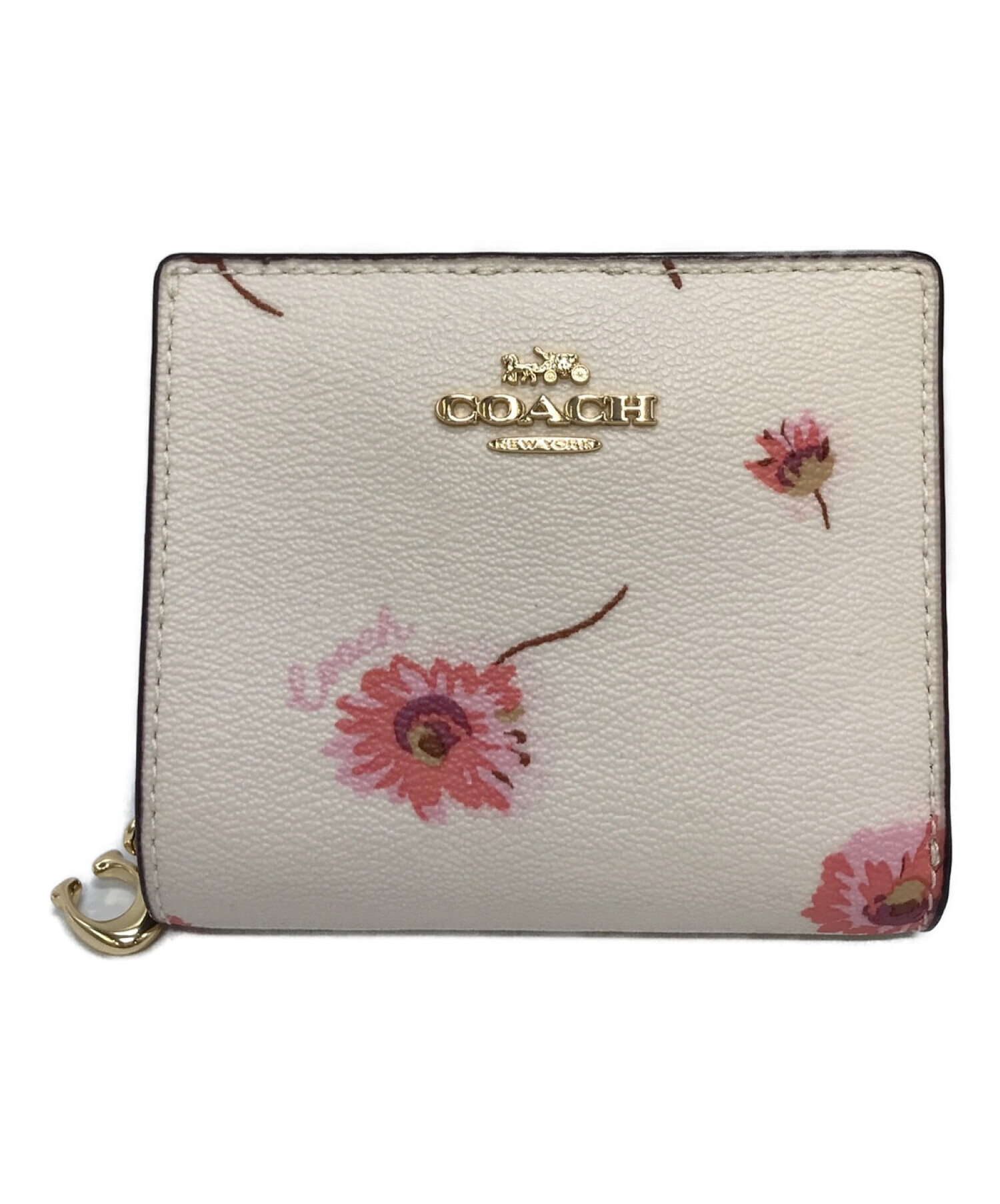 48 新品未使用 coach コーチ 二つ折り財布 ピンク - 小物