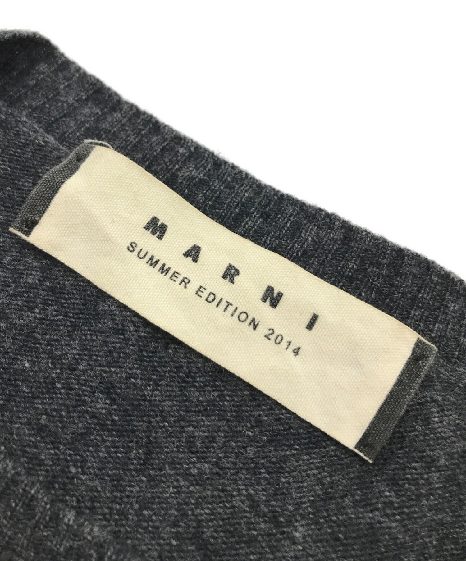 中古・古着通販】MARNI (マルニ) ロゴ刺繍カシミヤ混ニット