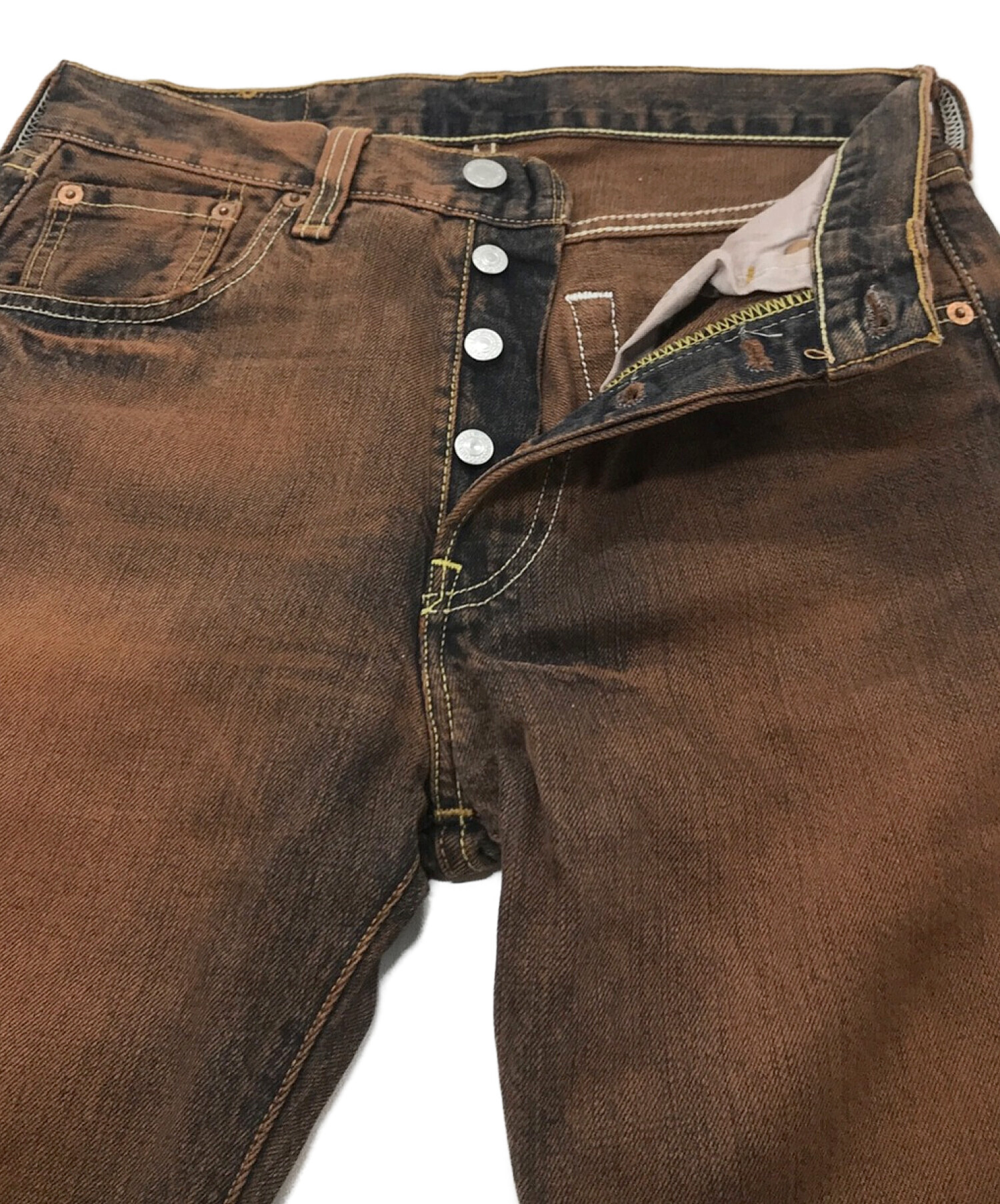 中古・古着通販】LEVI'S (リーバイス) 後染めデニムパンツ ブラウン