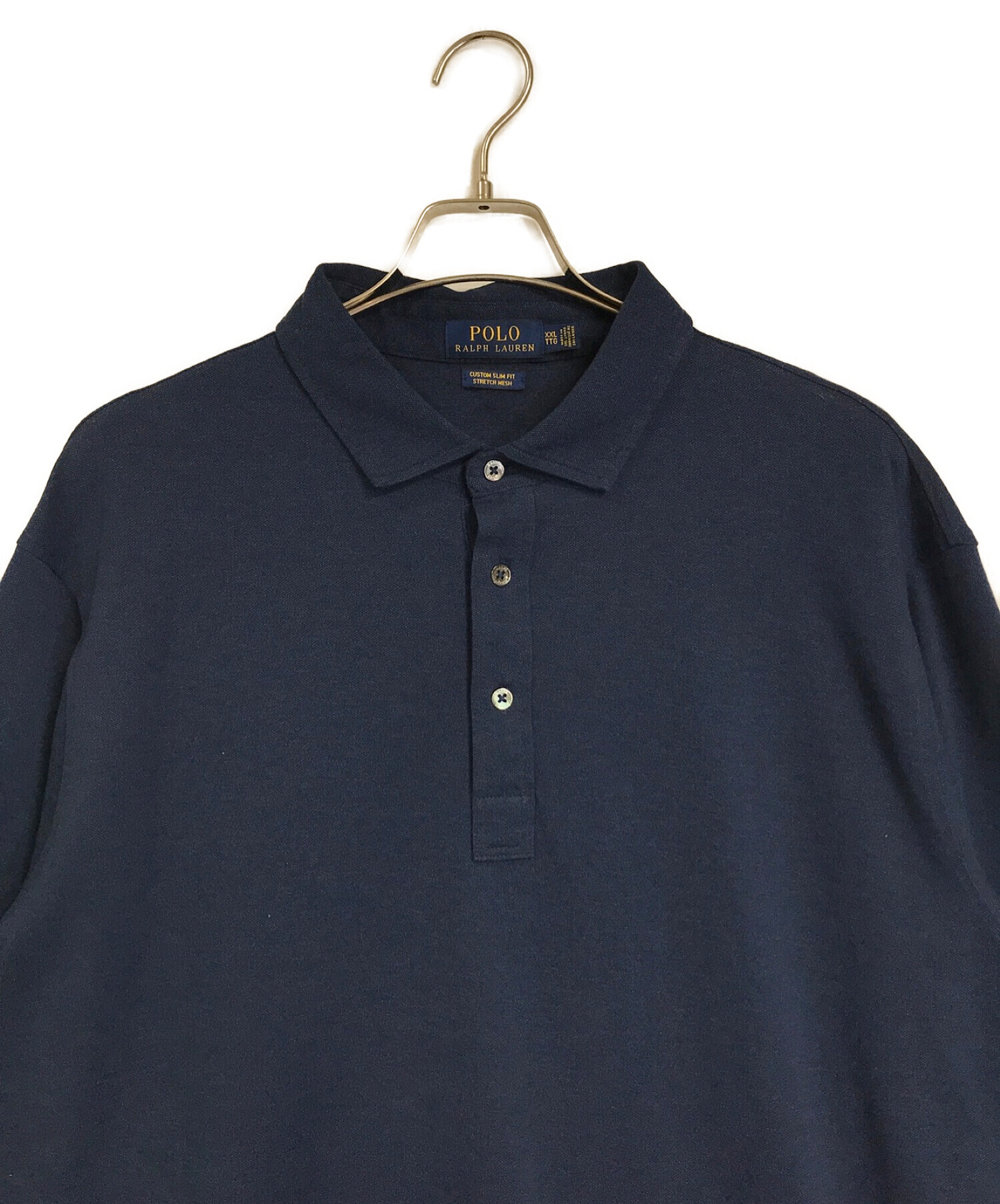 POLO RALPH LAUREN (ポロ・ラルフローレン) L/Sオーバーサイズポロシャツ　ロングスリーブポロシャツ ネイビー サイズ:XXL