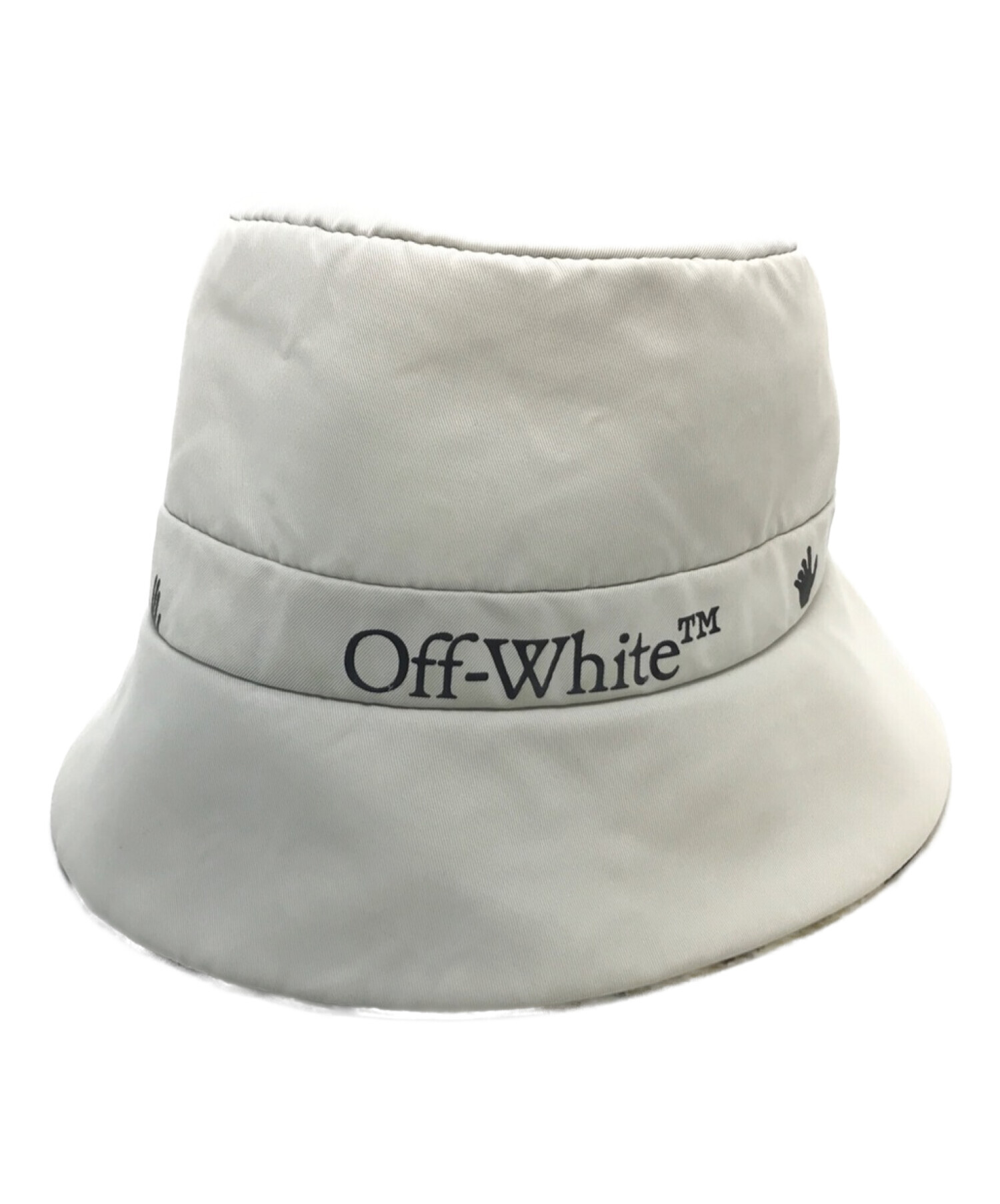 OFFWHITE (オフホワイト) リバーシブル総柄ロゴバケットハット サイズ:実寸参照