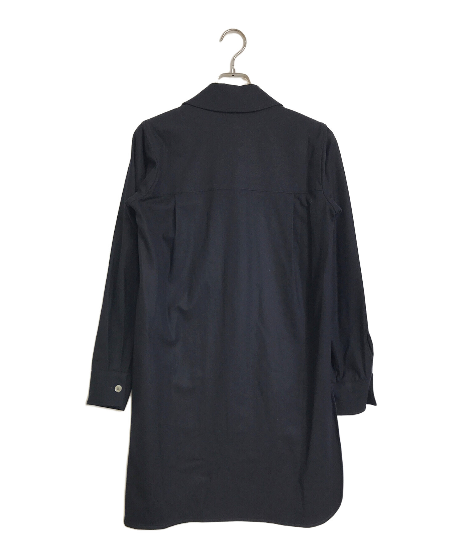 MADISON BLUE (マディソンブルー) HAMPTON LONG SHIRT ハンプトンウールロングシャツ　長袖シャツ ネイビー サイズ:01