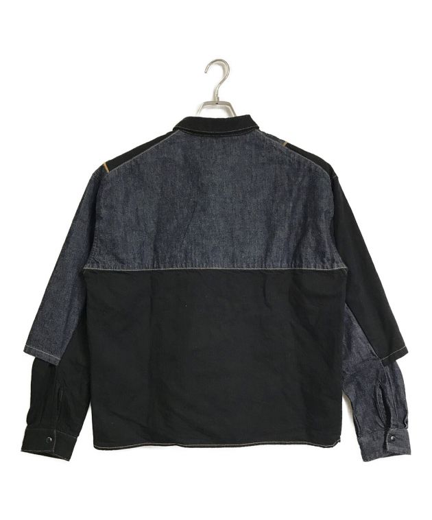 中古・古着通販】jieda (ジエダ) SWITCHING DENIM SHIRT インディゴ 