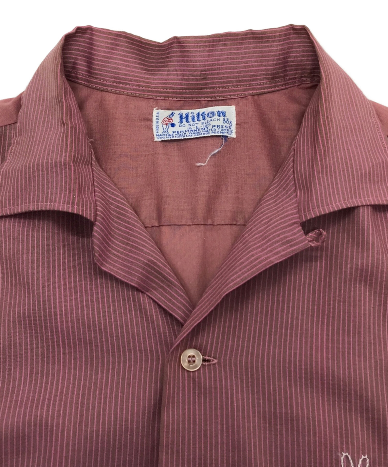 中古・古着通販】Hilton (ヒルトン) 70s ボーリングシャツ ピンク