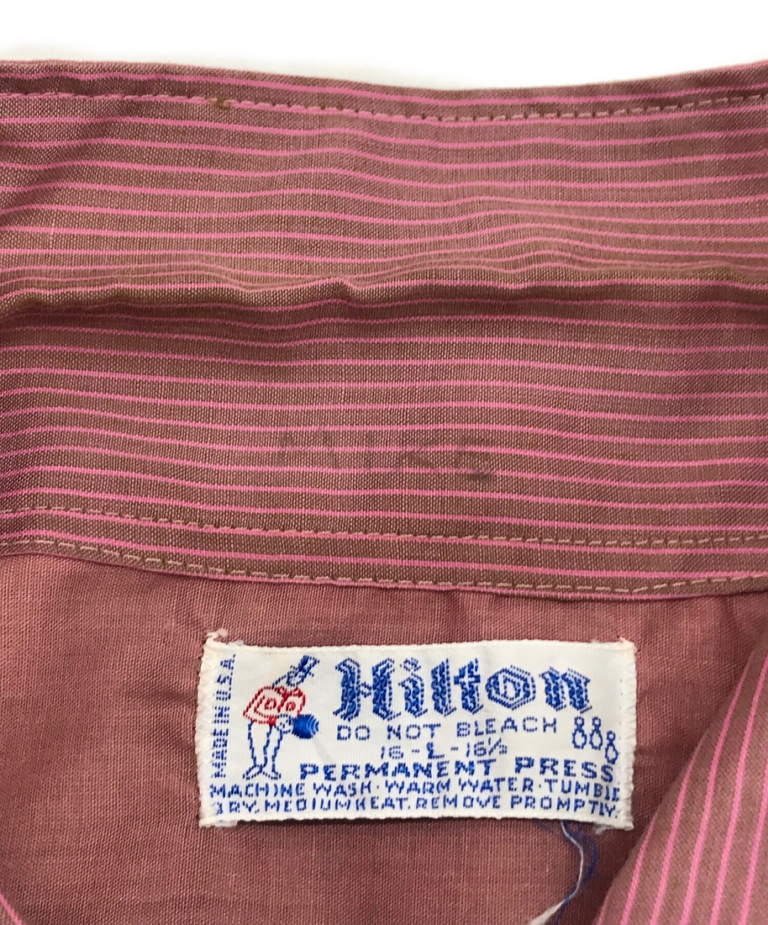 中古・古着通販】Hilton (ヒルトン) 70s ボーリングシャツ ピンク