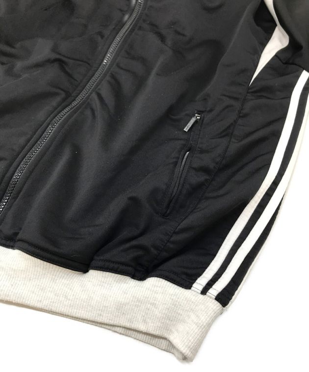 adidas (アディダス) デタッチャブルトラックジャケット/半袖ジャージトラックジャケット ブラック×ホワイト サイズ:L