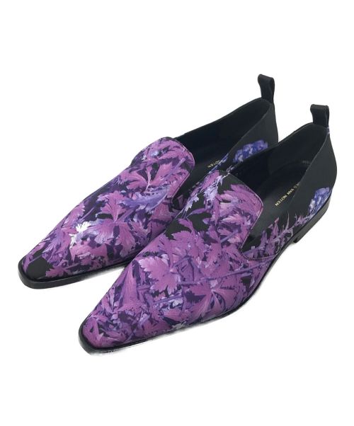 【中古・古着通販】DRIES VAN NOTEN (ドリスヴァンノッテン) フローラルサテンローファースリッポン 19625 パープル パンプス 花柄 DRIES  VAN NOTEN パープル サイズ:36 1/2｜ブランド・古着通販 トレファク公式【TREFAC FASHION】スマホサイト