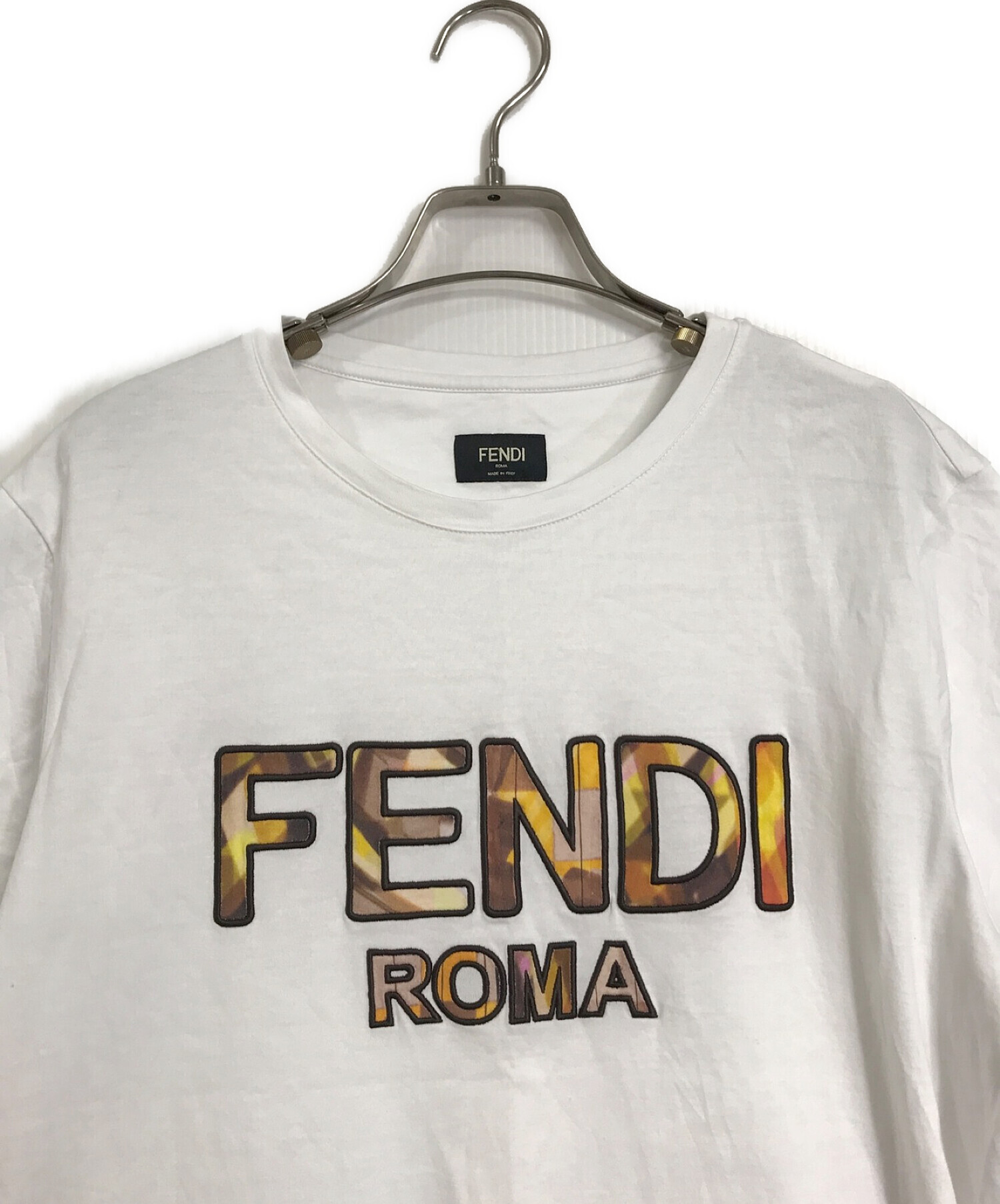 中古・古着通販】FENDI (フェンディ) FENDI ロゴTシャツ 12CPF-19-3802 ...