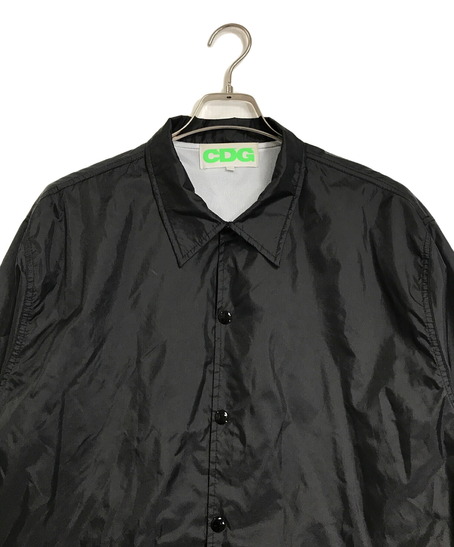 CDG (シーディージー) CDG　　エアラインロゴコーチジャケット　　OA-J005 ブラック×ピンク サイズ:L