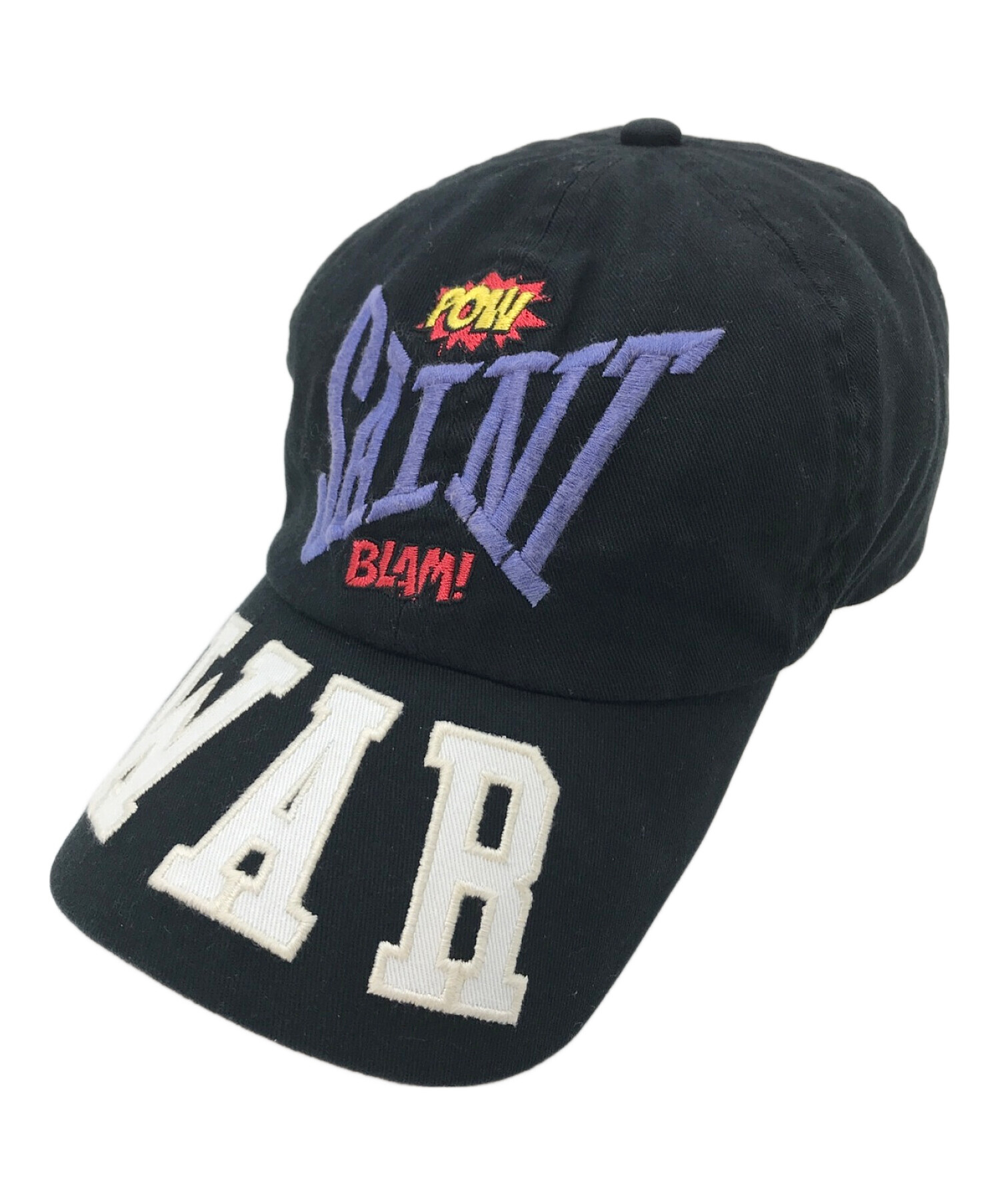 中古・古着通販】SAINT MICHAEL (セントマイケル) 21AW War embroidery cap キャップ ブラック×レッド  サイズ:ONE SIZE｜ブランド・古着通販 トレファク公式【TREFAC FASHION】スマホサイト