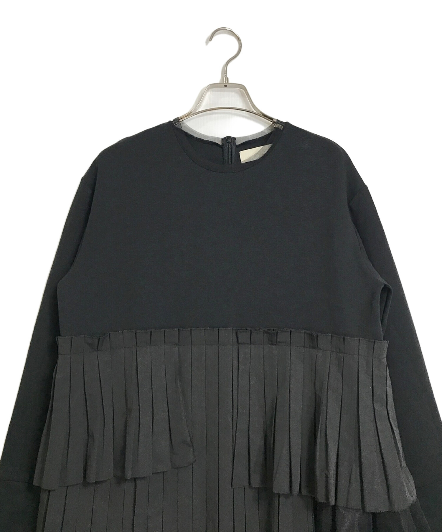 MARILYN MOON (マリリンムーン) ラッフルプリーツレイヤードドレス ブラック サイズ:FREE