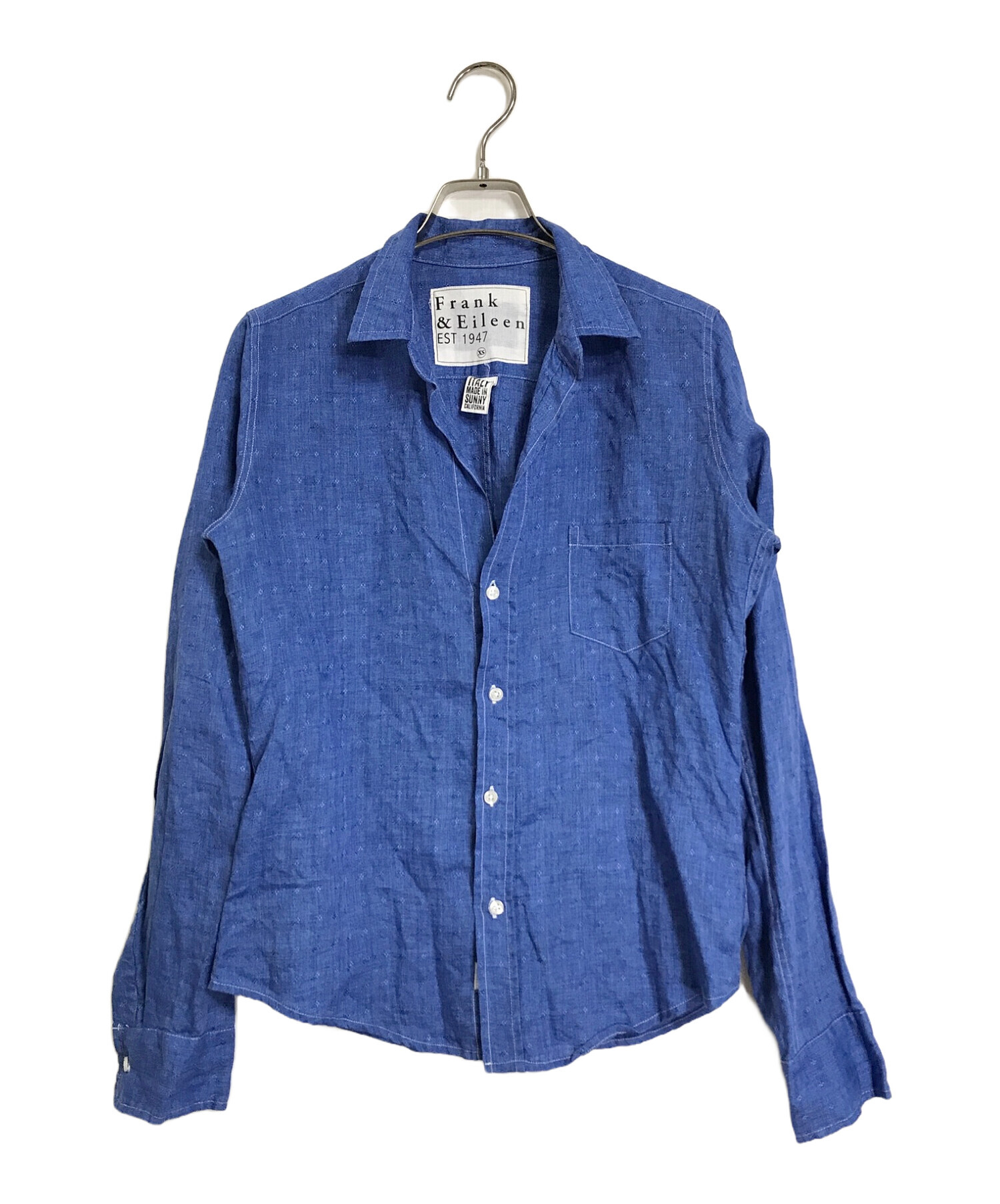 Franku0026Eileen (フランクアンドアイリーン) リネンシャツ　長袖シャツ　麻　L/S Linen Shirt ブルー サイズ:XS