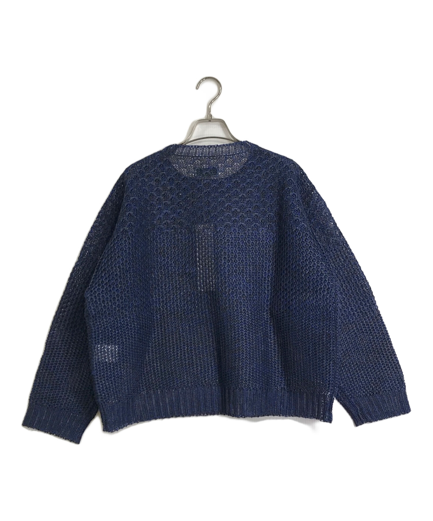 中古・古着通販】amachi. (アマチ) amachi. Water Depth Knit LS/和紙クルーネックニット AY-10-28 ネイビー  サイズ:4｜ブランド・古着通販 トレファク公式【TREFAC FASHION】スマホサイト