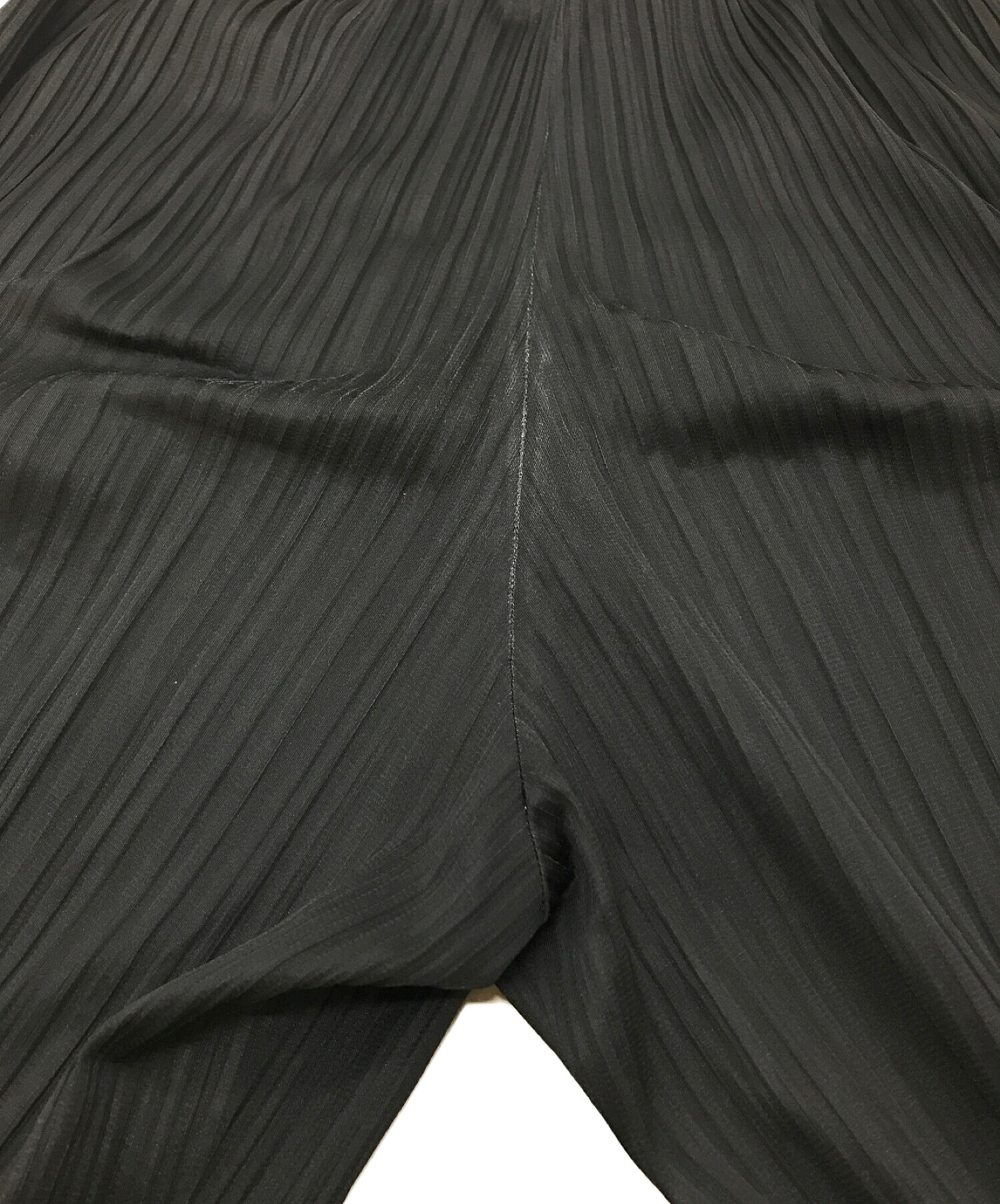 PLEATS PLEASE (プリーツプリーズ) プリーツワイドパンツ　pleats pants PP04-JF609 ブラック サイズ:3