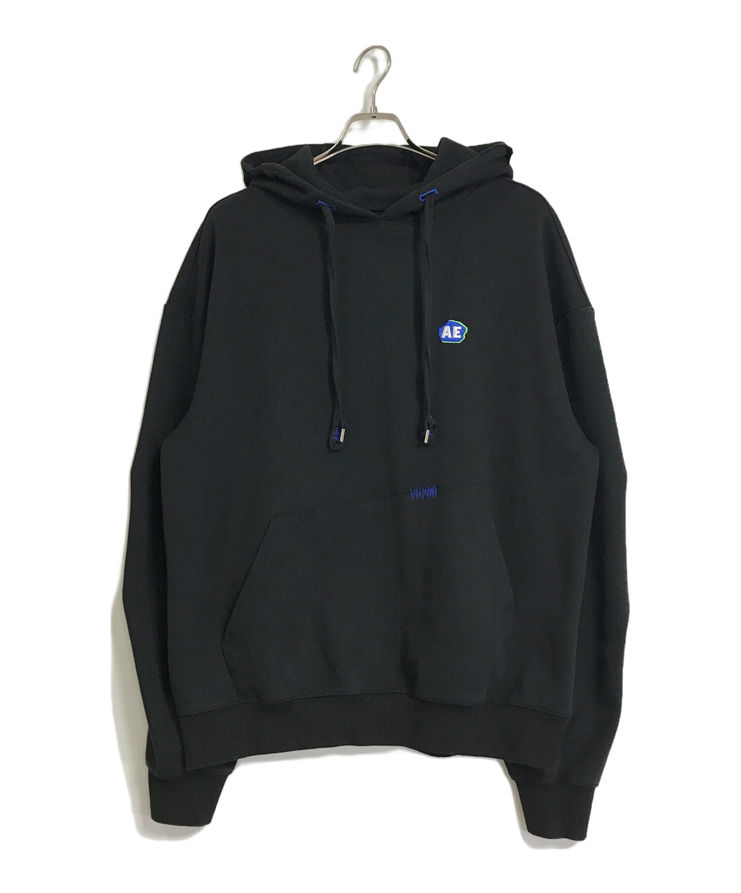 ADER error (アーダーエラー) Stone logo hoodie ストーンロゴパーカー ブラック サイズ:3