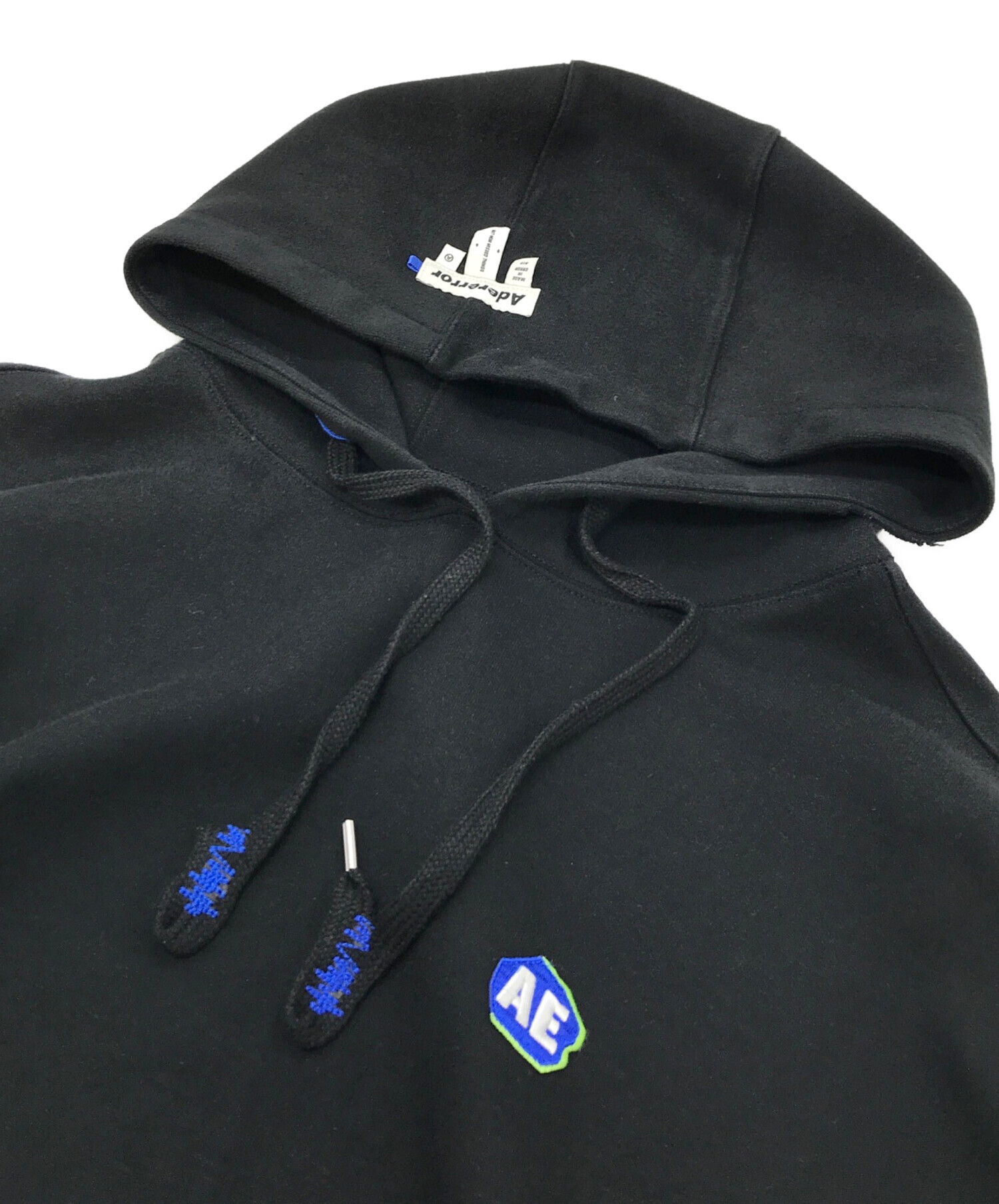 ADER error (アーダーエラー) Stone logo hoodie ストーンロゴパーカー ブラック サイズ:3