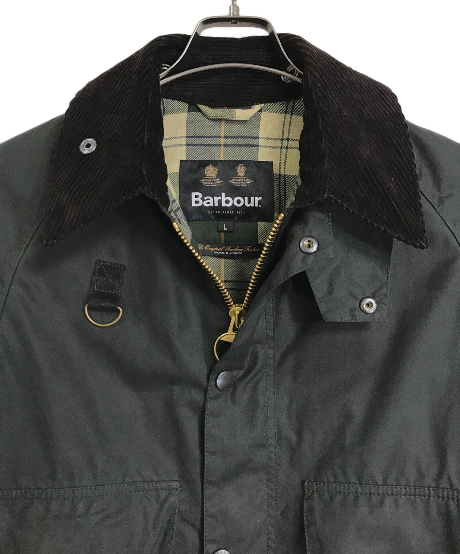 中古・古着通販】Barbour (バブアー) SPEYワックスジャケット スペイジャケット オイルドショートジャケット オリーブ  サイズ:L｜ブランド・古着通販 トレファク公式【TREFAC FASHION】スマホサイト