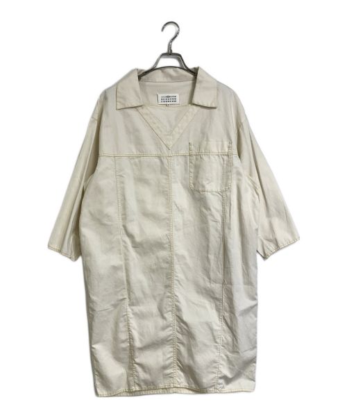 【中古・古着通販】Martin Margiela (マルタン・マルジェラ) ４つタグ付き/ワイドシャツワンピース/麻混ワンピース アイボリー  サイズ:L｜ブランド・古着通販 トレファク公式【TREFAC FASHION】スマホサイト