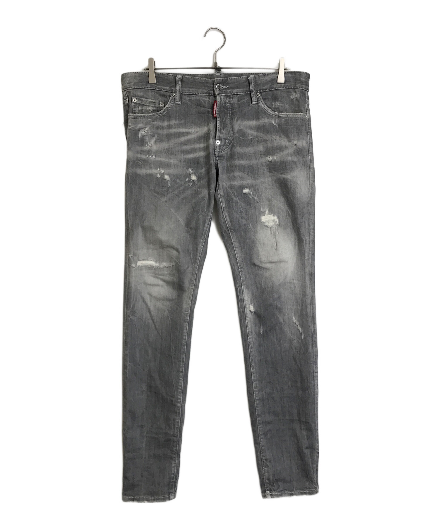 中古・古着通販】DSQUARED2 (ディースクエアード) RELAX LONG CROTCH JEANS デニムパンツ ダメージ加工 5ポケット  グレー サイズ:50｜ブランド・古着通販 トレファク公式【TREFAC FASHION】スマホサイト