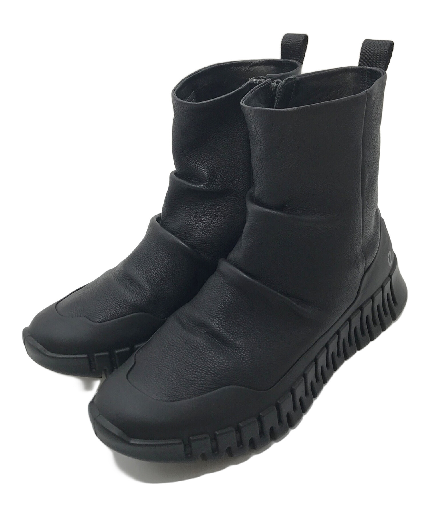 ECCO (エコー) サイドジップブーツ GRUUV MID-CUT BOOT ブラック サイズ:38